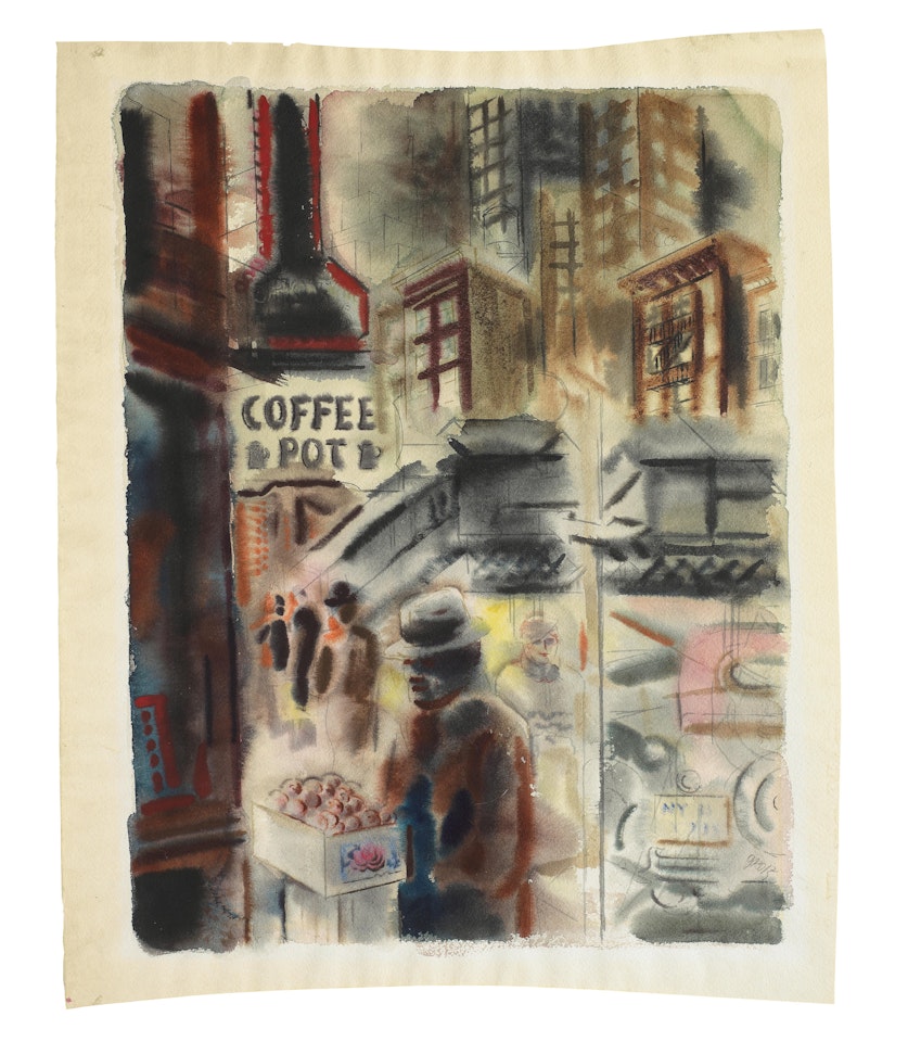 Street Scene, New York by George Grosz