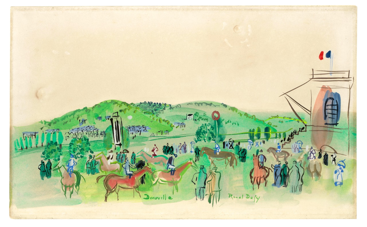 Courses à Deauville by Raoul Dufy