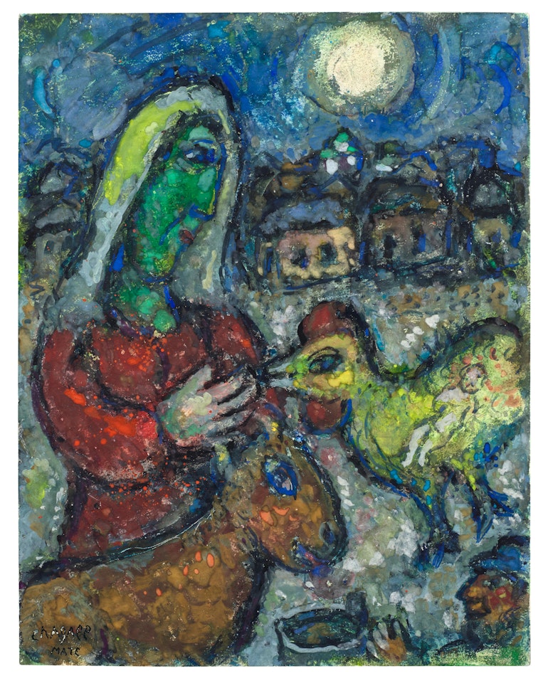 Paysanne au visage vert by Marc Chagall