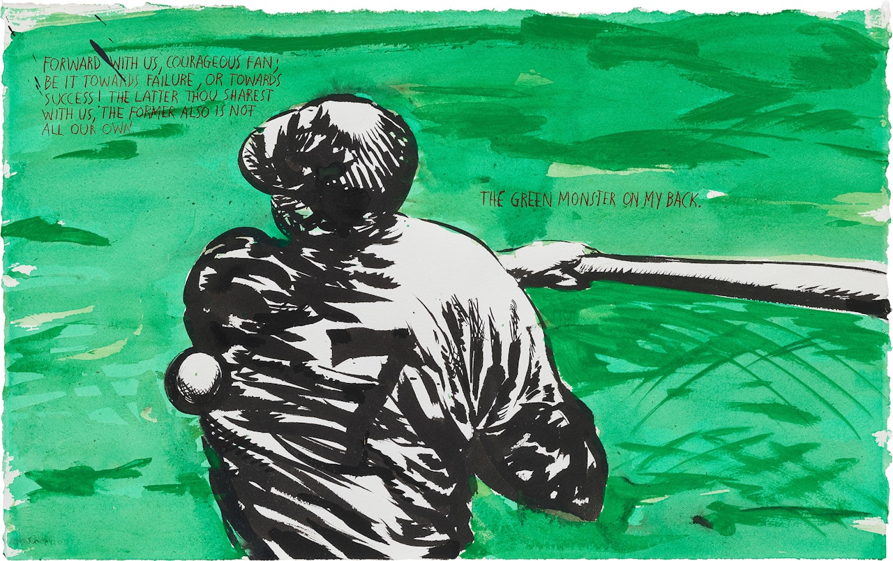 Untitled (Forward with us) by Raymond Pettibon