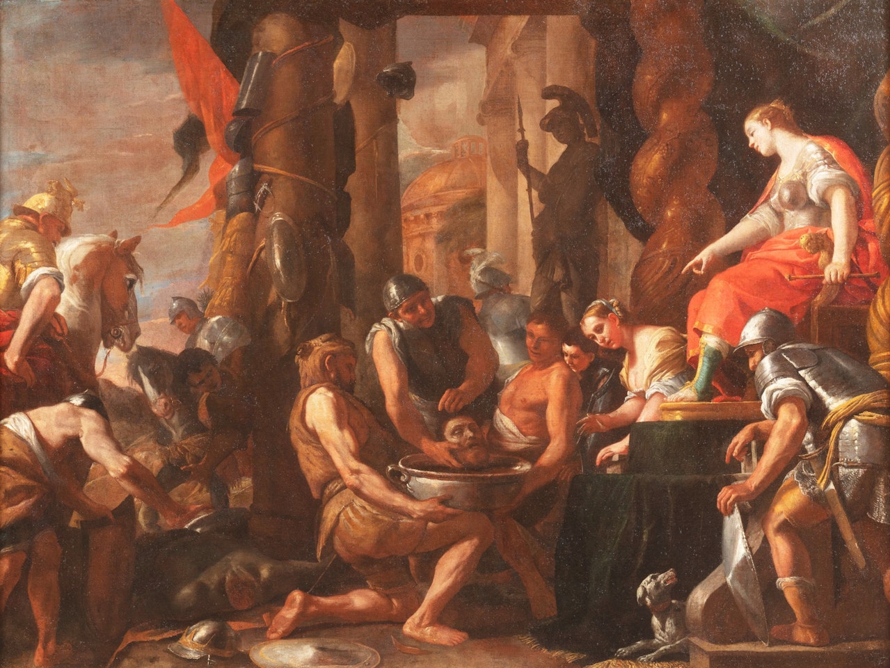Queen Tomyris receiving the Head of Cyrus, King of Persia by Mattia Preti