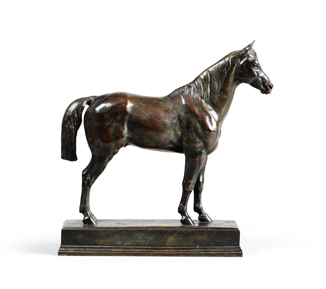 Cheval demi-sang (tête levée) by Antoine-Louis Barye