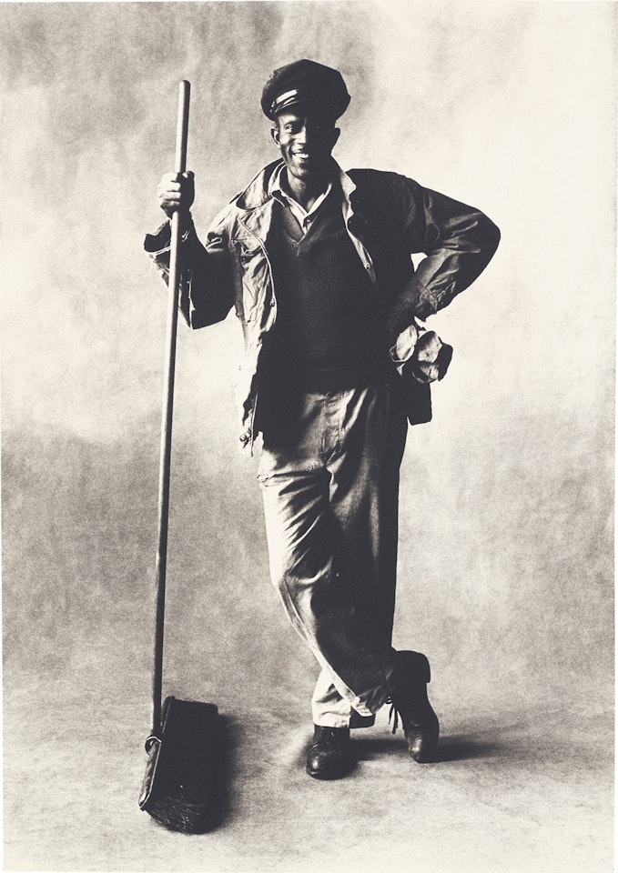 Station Sweeper, New York by Irving Penn