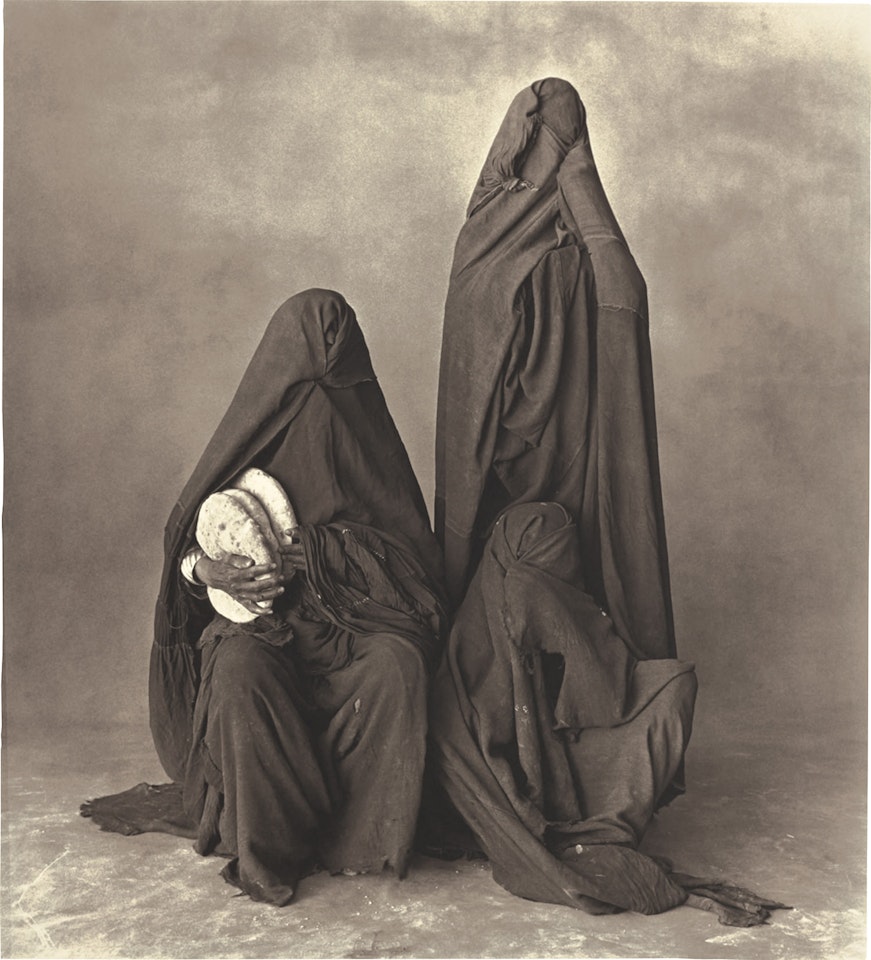 Three Rissani Women with Bread by Irving Penn