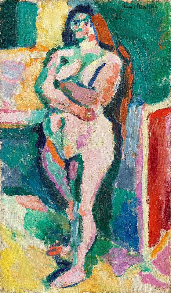 Nu (femme) debout , also titled  Nu près du paravent by Henri Matisse