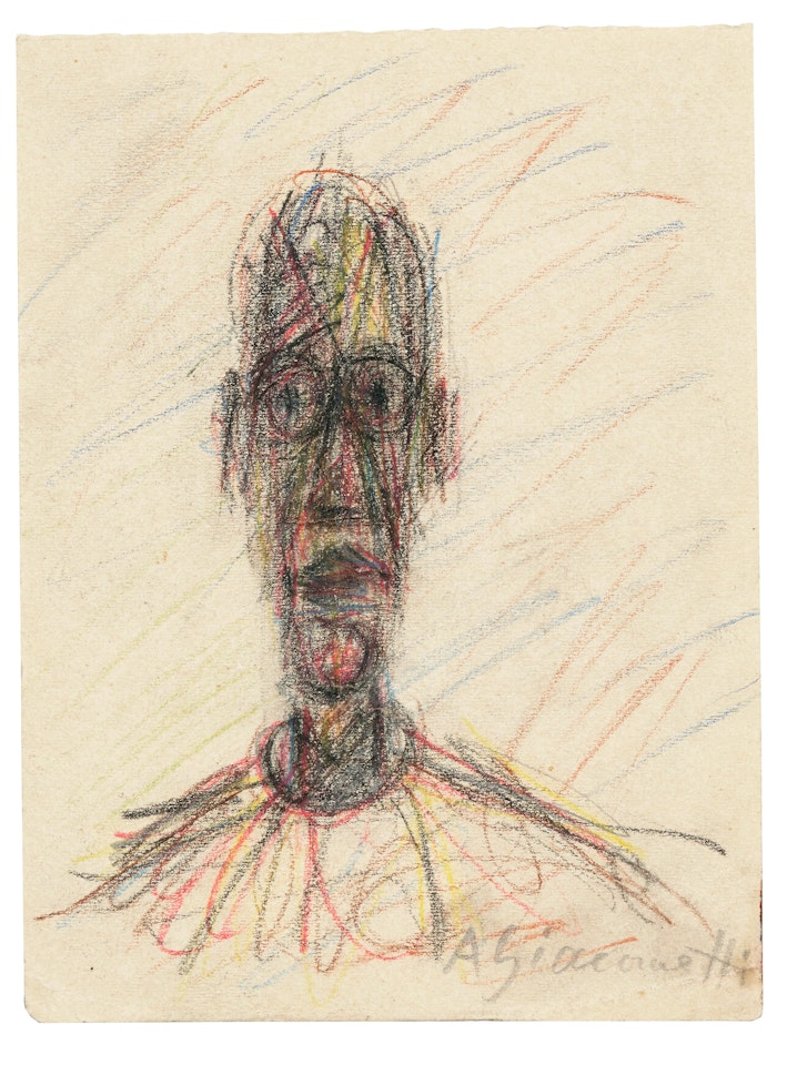 Tête  (recto);  Tête de femme  (verso) by Alberto Giacometti