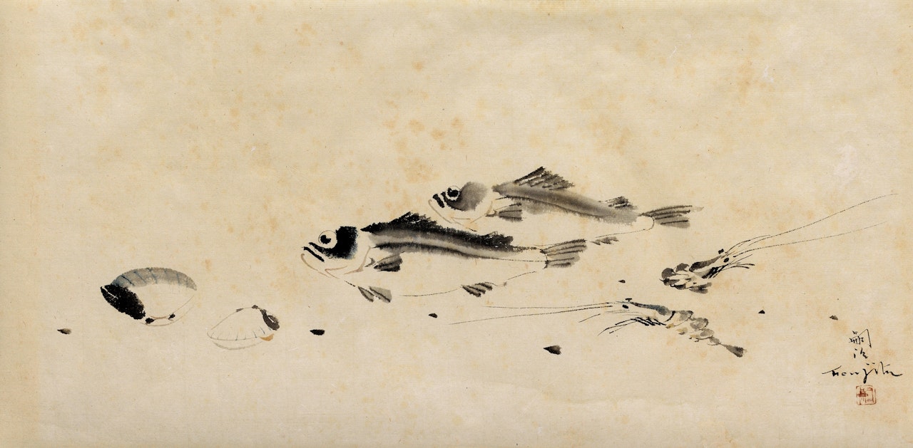 Poissons et crustacés by Leonard Tsuguharu Foujita