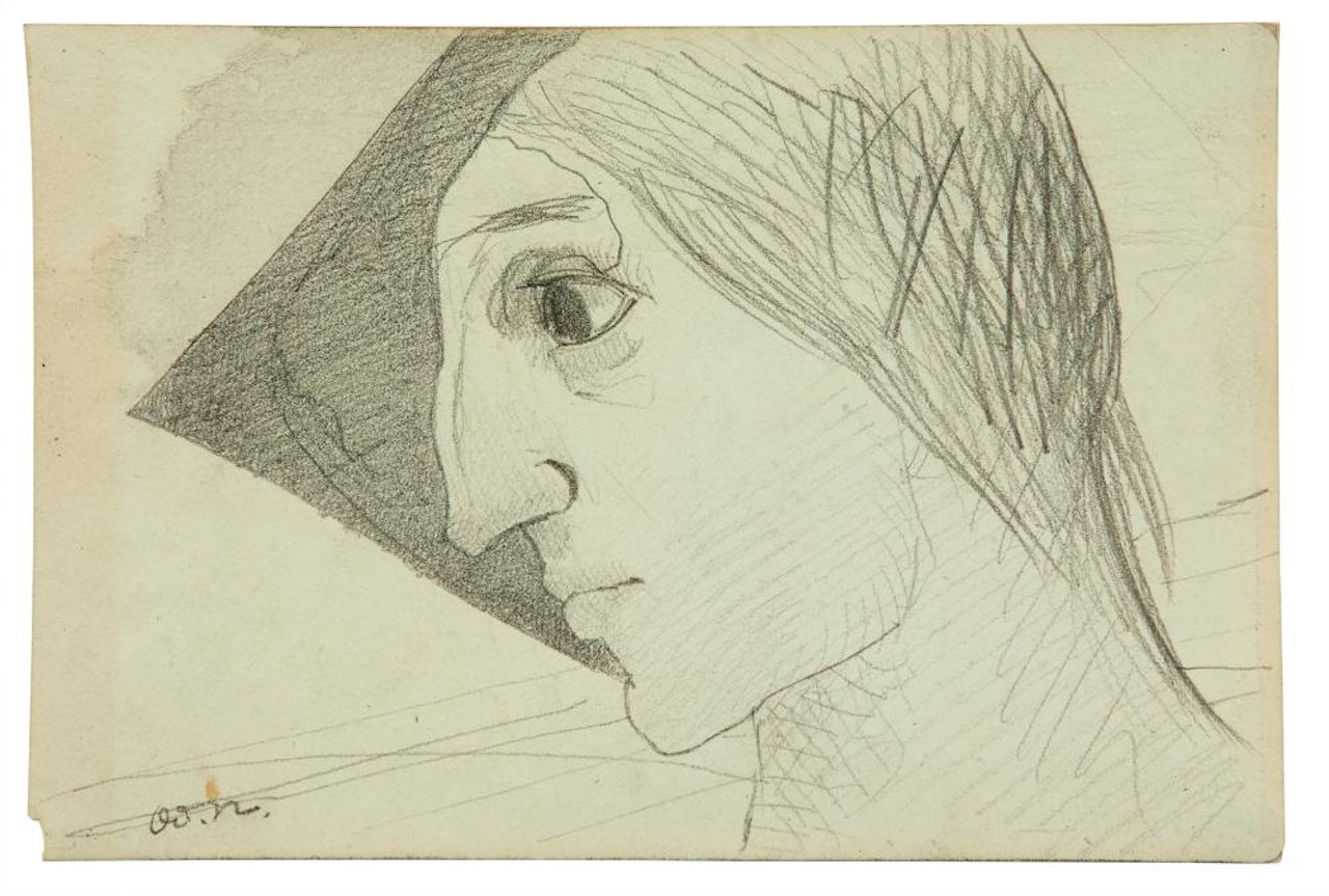 Profil Symboliste Ou La Folie by Odilon Redon