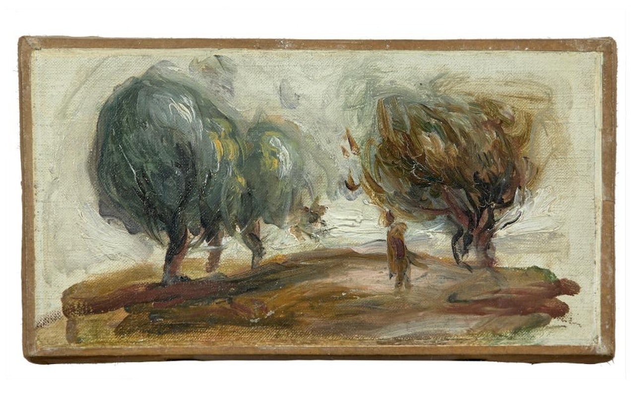 Personnage, Paysage D'arbres by Pierre-Auguste Renoir