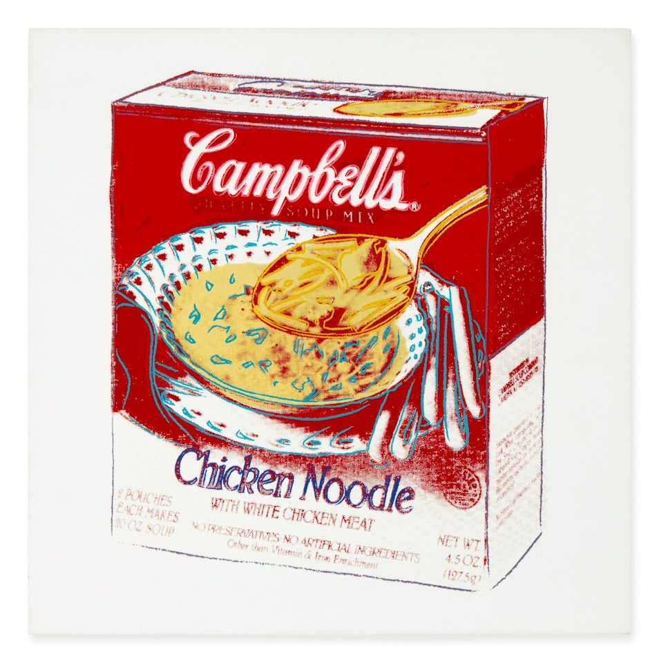 Campbell's Soup Box (Chicken Noodle) by Andy Warhol