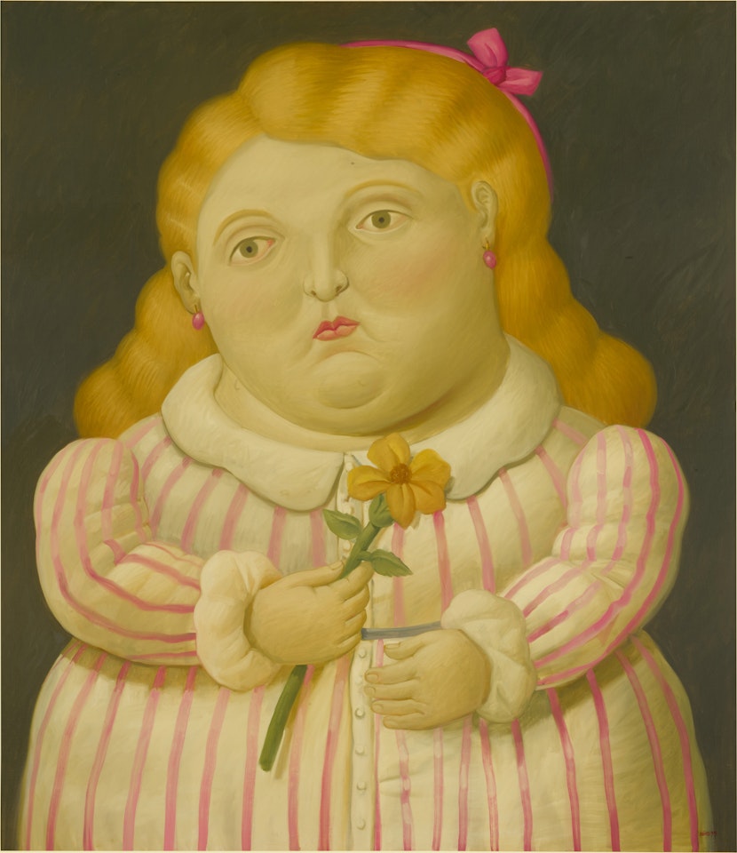 Niña con flor by Fernando Botero