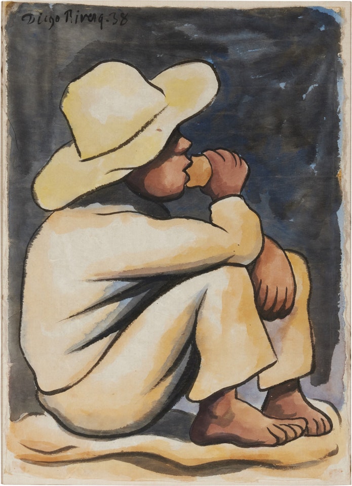Boy with taco by Diego Rivera