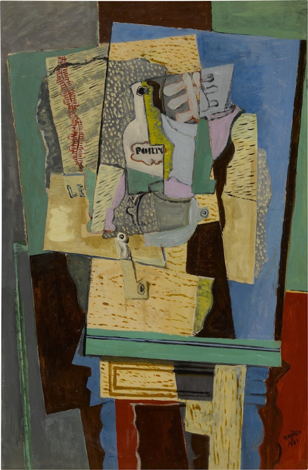 Nature morte avec bouteille de porto by Henri Hayden