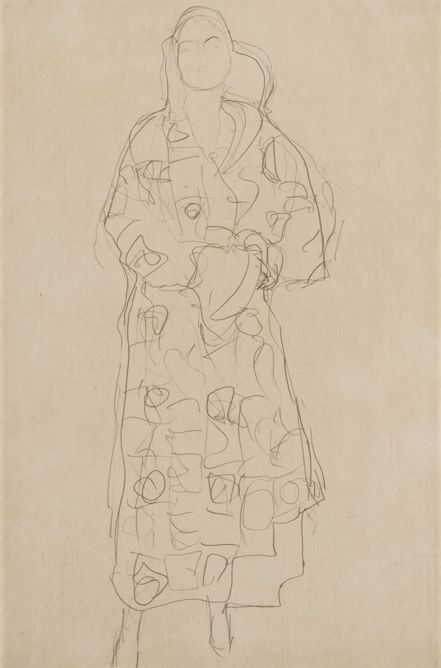 Stehende Figur im Verzierten Kleid by Gustav Klimt
