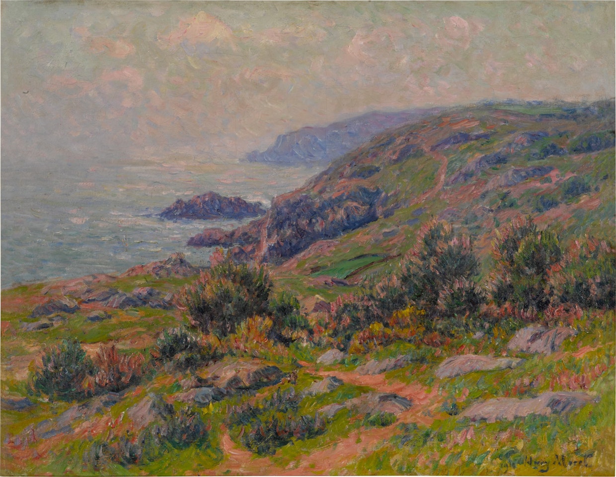 Dunes et falaises vers Doëlan sur mer by Henry Moret