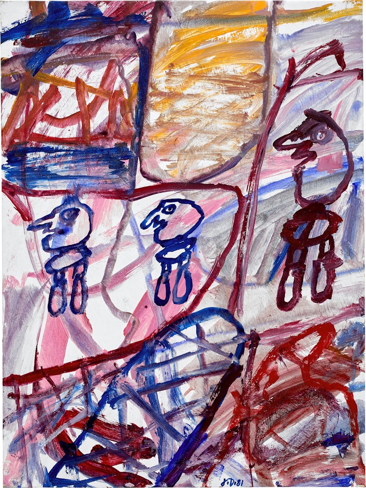 Site Avec 3 Personnages by Jean Dubuffet