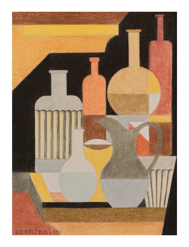 Nature morte puriste - Verrerie et Architecture by Amédée Ozenfant