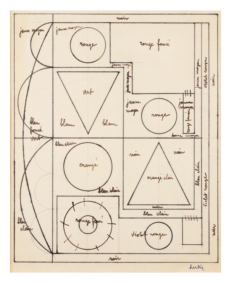 Six (Recto-verso) circa by Auguste Herbin