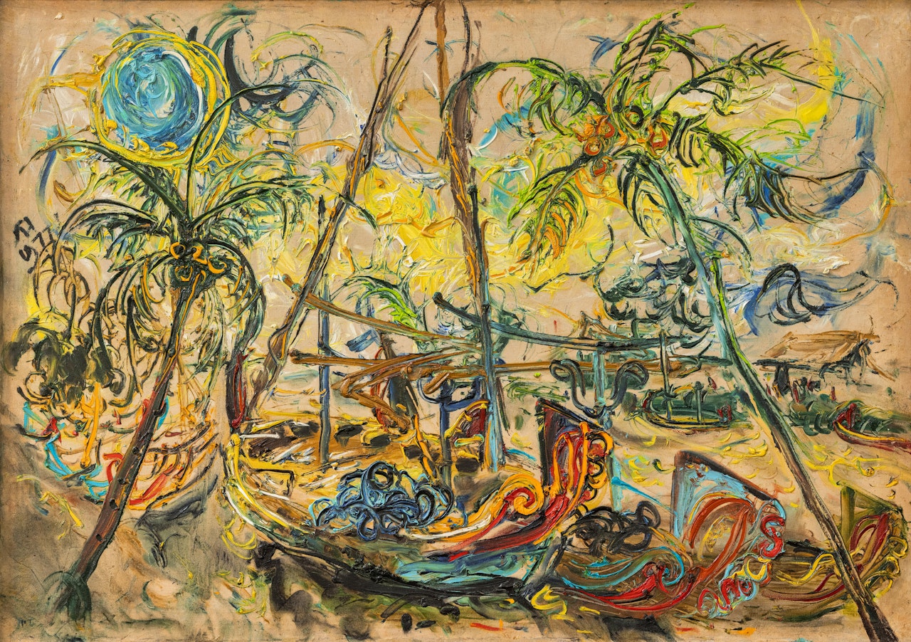 Fishing Boats by Affandi