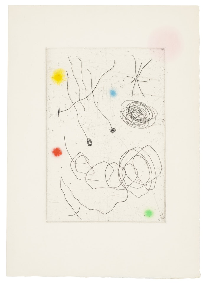 La chouette et l'escargot, carte de voeux by Joan Miró