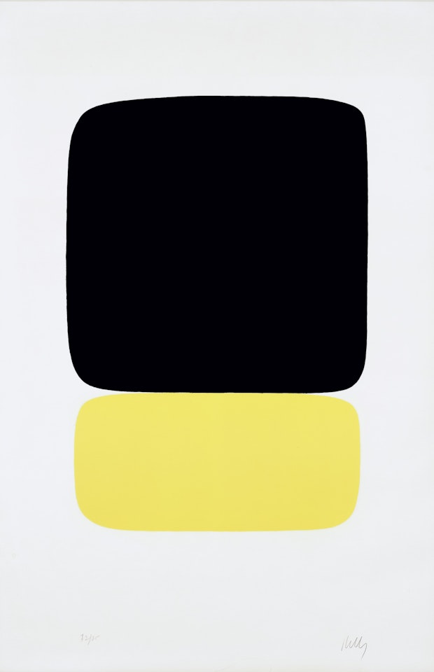 Black over Yellow by Ellsworth Kelly