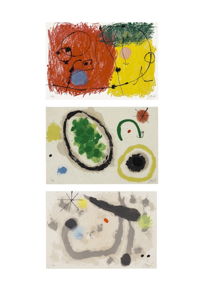 Le Lézard aux plumes d'or: three prints by Joan Miró