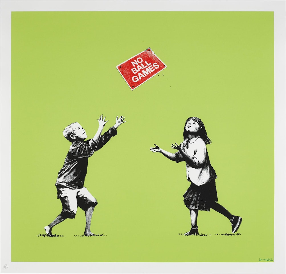 No Ball Games (Green) by Banksy