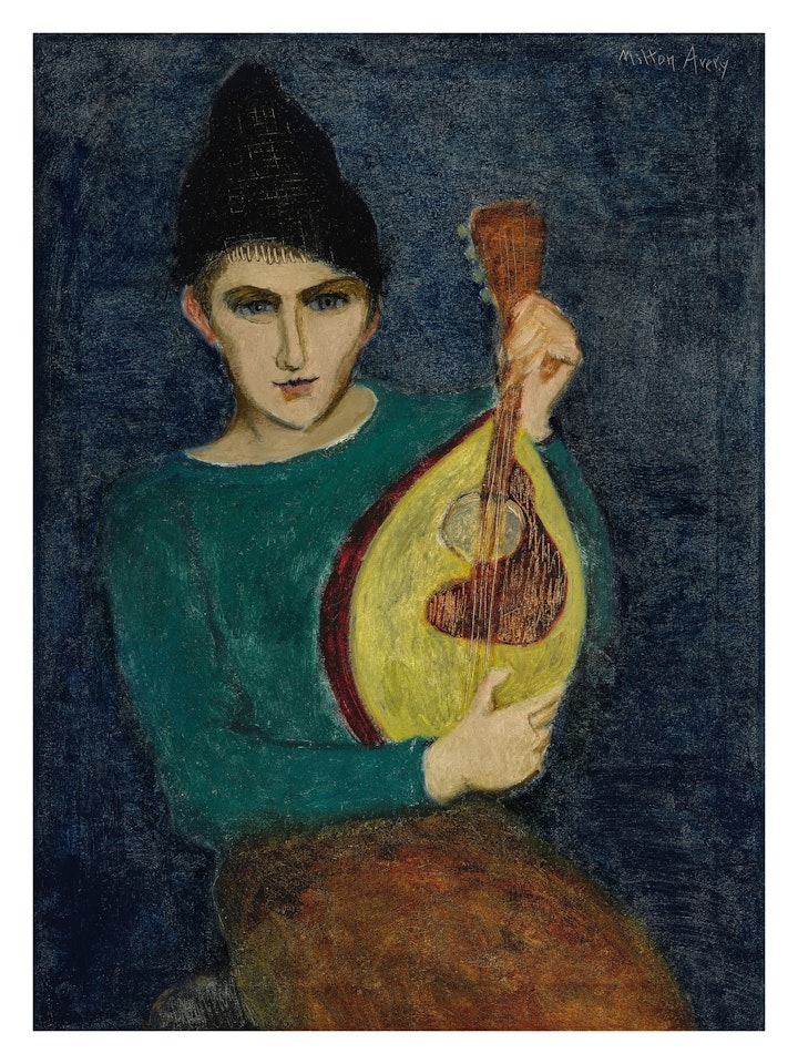 Woman with Mandolin by Milton Avery