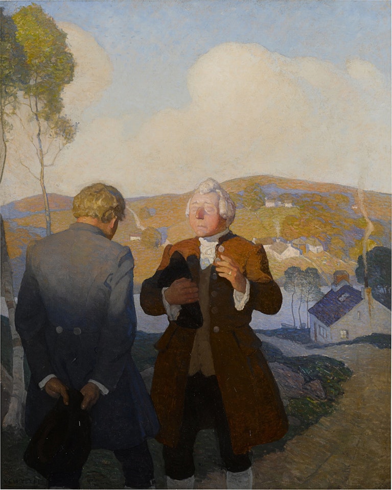 Mr. Campbell, The Minister of Essendean (With that he prayed a little while aloud, and in affecting terms, for a young man setting out into the world) by Newell Convers Wyeth