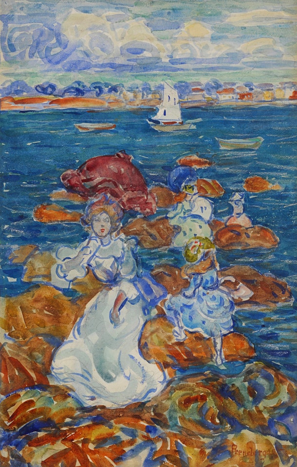 Low Tide (Figures on Rocks) by Maurice Prendergast