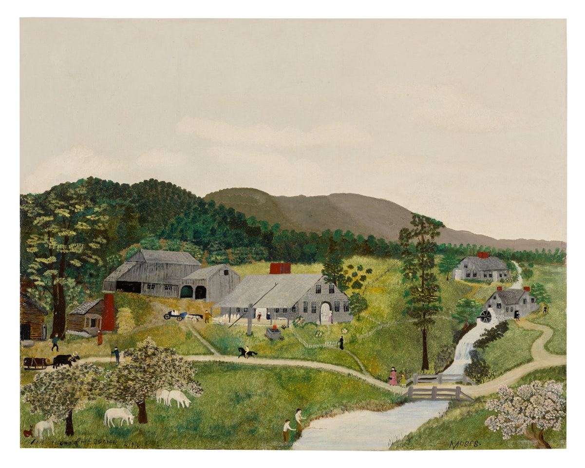 The Home of Hezekiah King by Grandma Moses