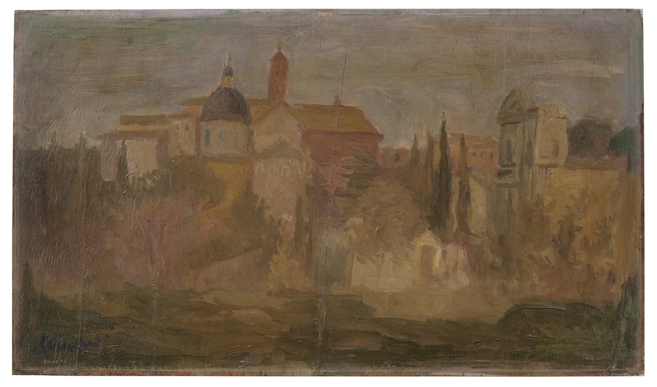 Paesaggio romano dell'Aventino by Mario Mafai