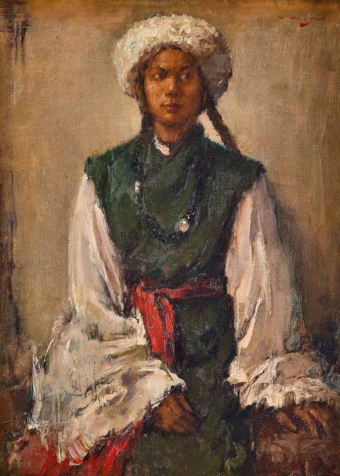 Tibetan Girl 藏族女孩 by Lee Man Fong