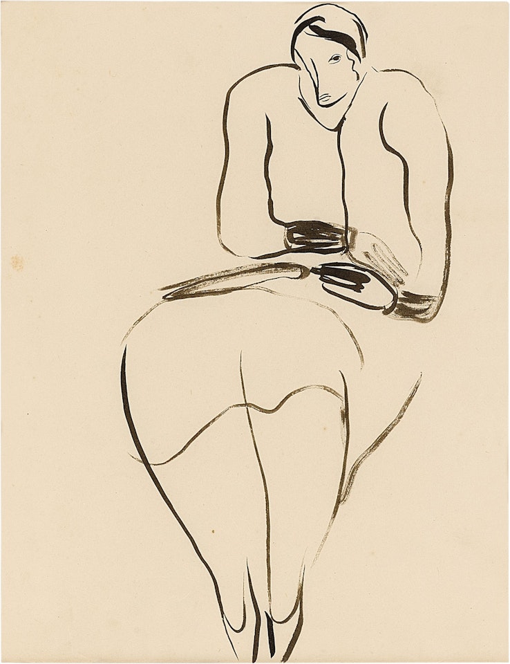 Lady Reading 閱讀的女人 by Sanyu