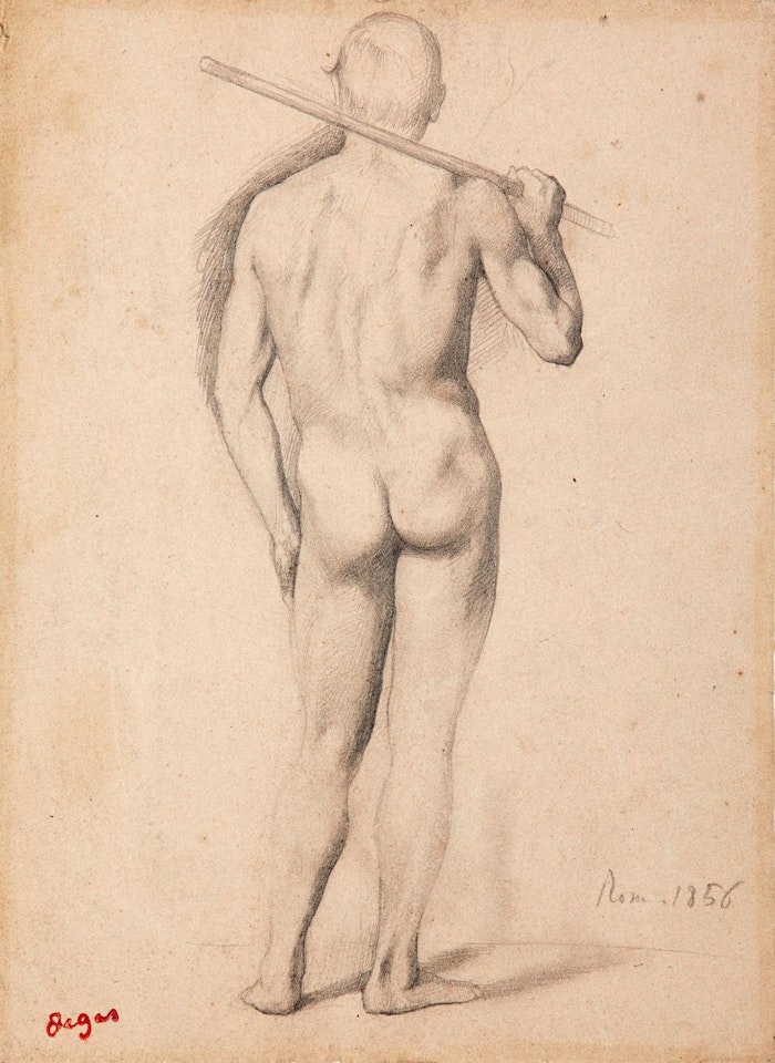 Homme vu de dos (étude)  by Edgar Degas