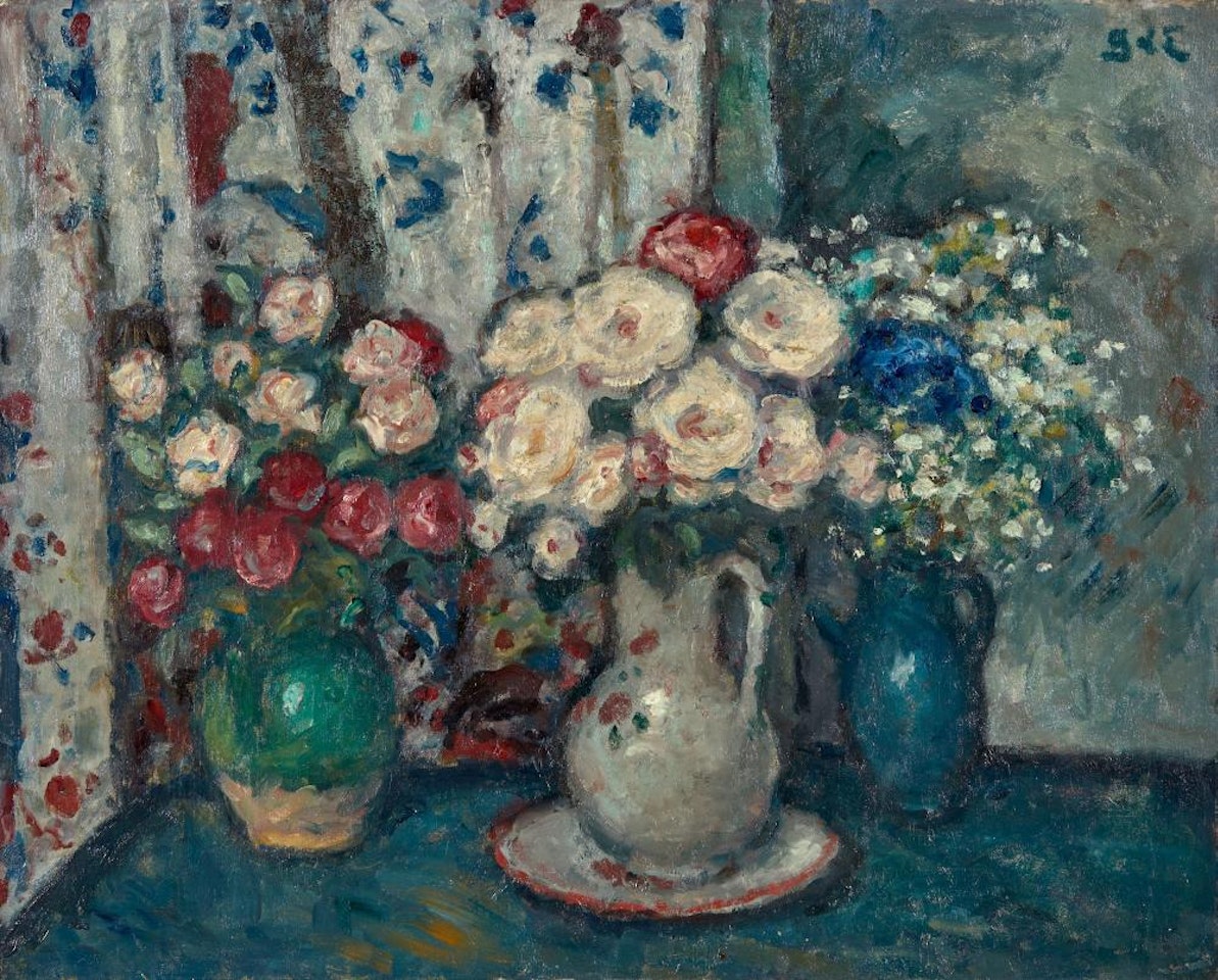 Deux bouquets de roses by Georges d’Espagnat