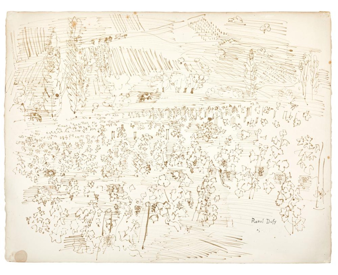 Champ de vignes en Bourgogne by Raoul Dufy