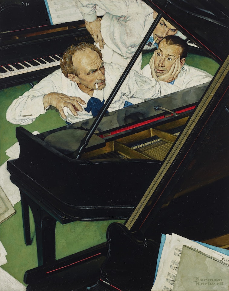 Jeff Raleigh"s Piano Solo ("Oh Lord," Jeff said prayerfully, "I wish Alice was here. Oh, I wish she could hear this...") (The Virtuoso) by Norman Rockwell