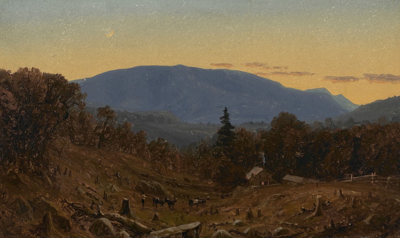 A Study of Hunter Mountain at Twilight by Sanford Robinson Gifford