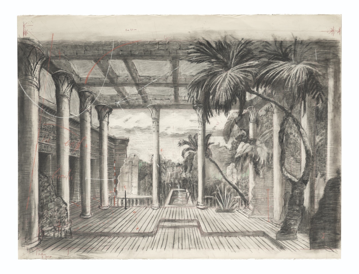 Drawing and fragment for ‘Preparing the Flute’ by William Kentridge