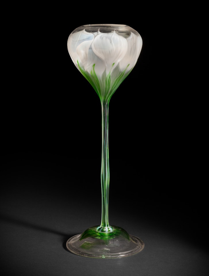Cameo Flower-Form Vase by Tiffany Studios
