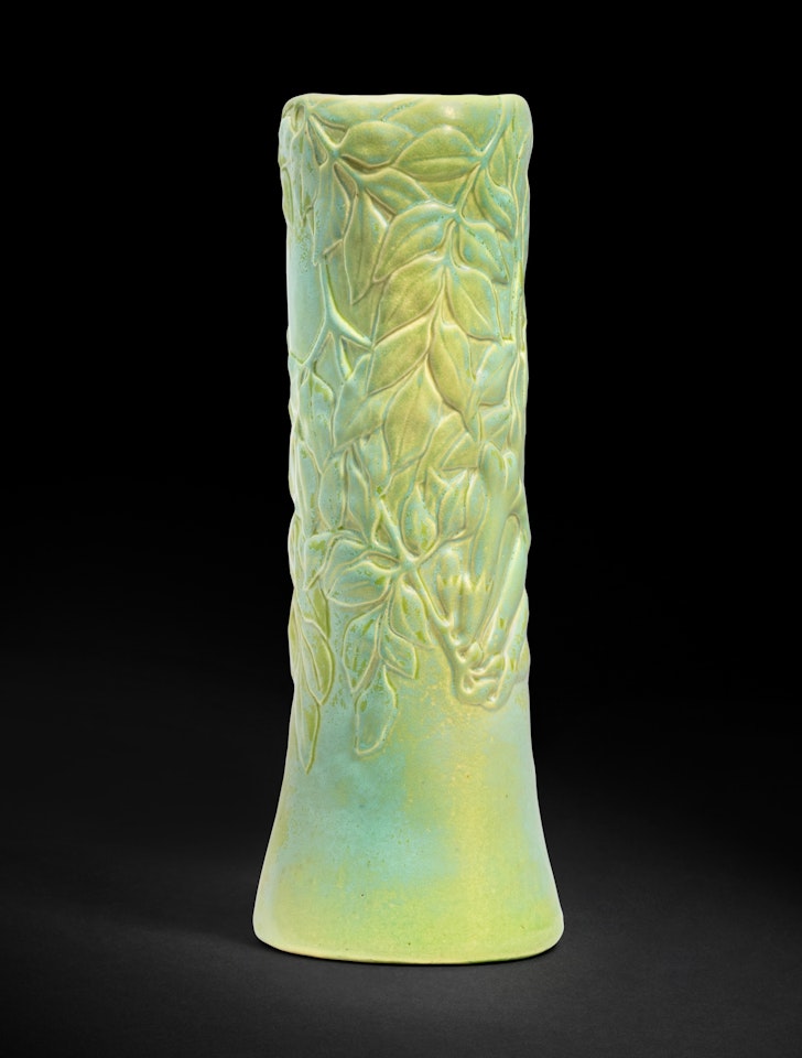 “Trumpet Creeper” Pottery Vase by Tiffany Studios