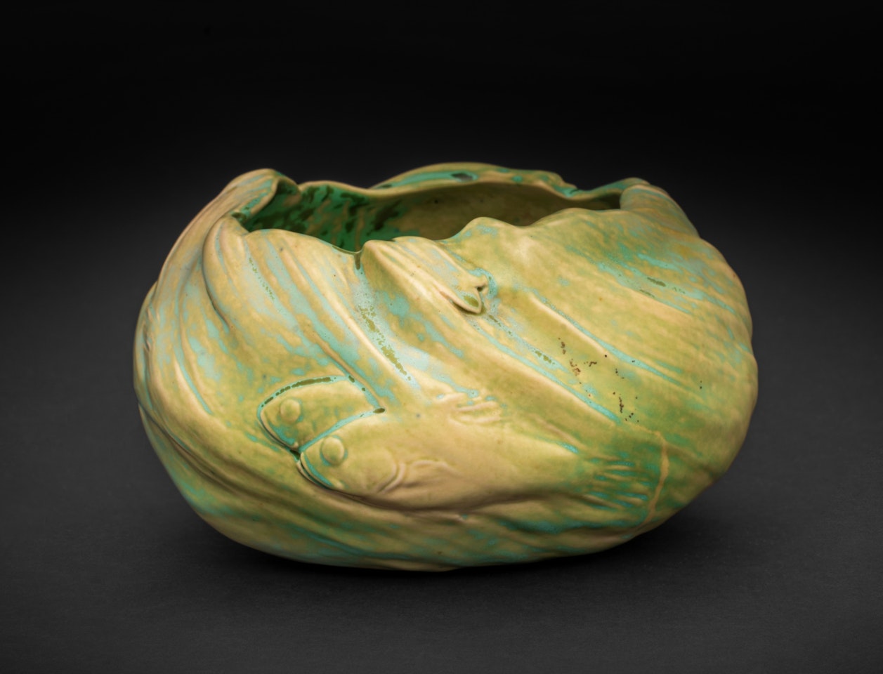 "Fish" Pottery Bowl by Tiffany Studios