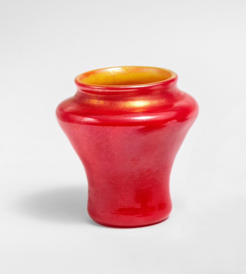 Red Vase by Tiffany Studios