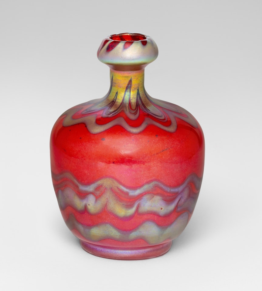 Red Vase by Tiffany Studios
