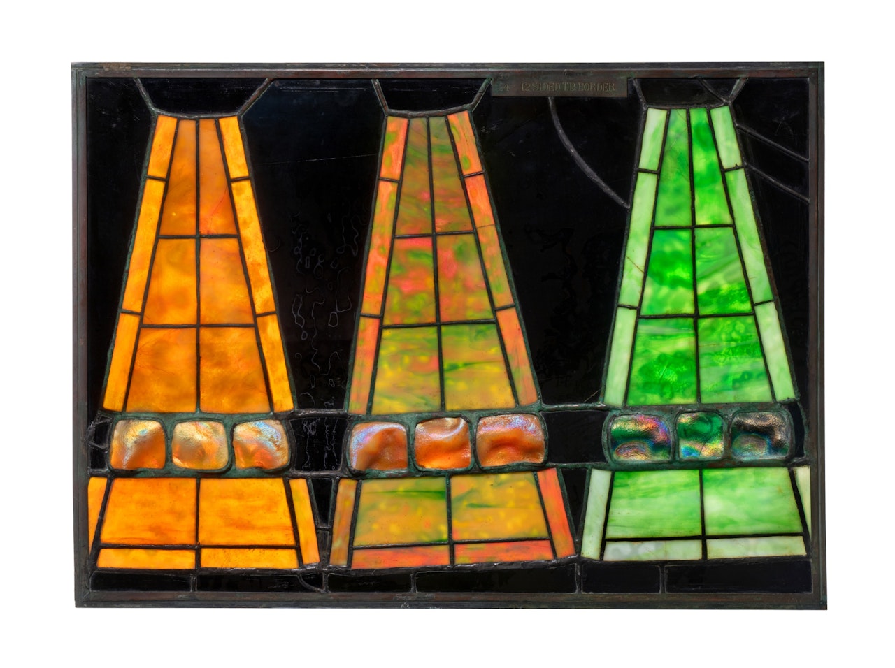 "Turtle-Back" Shade Sample Panel by Tiffany Studios