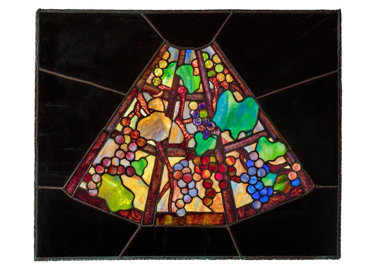 "Grape" Lamp Shade Sample Panel by Tiffany Studios