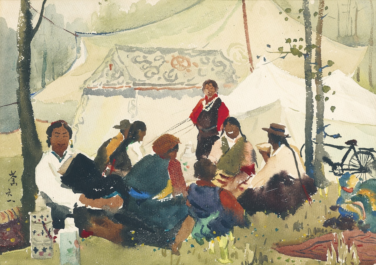 Tibetan Shoton Festival (ll) by Wu Guanzhong
