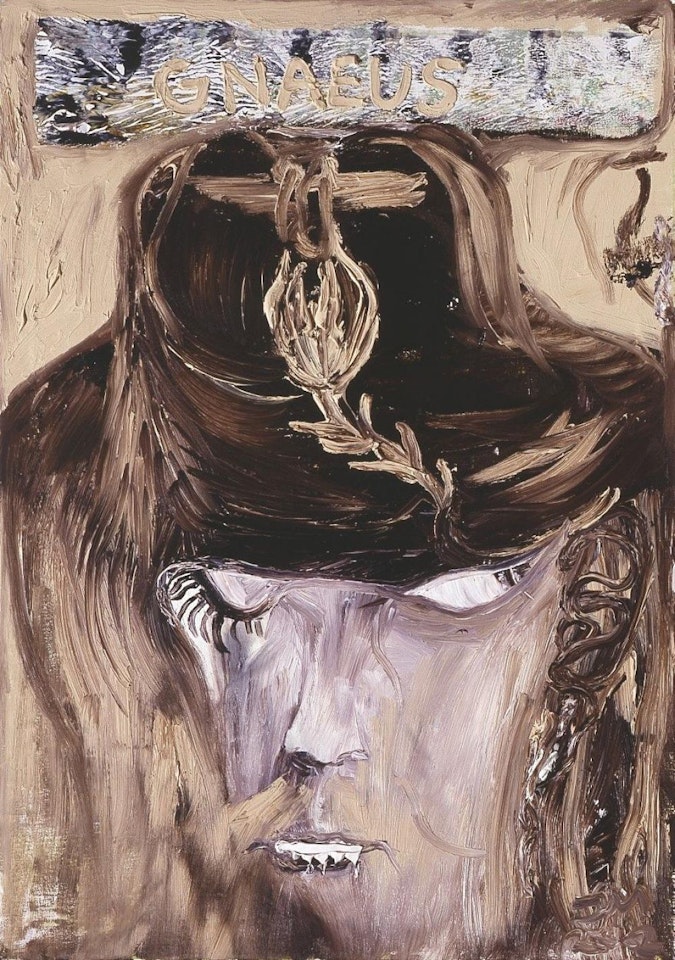 Gnaeus de Large (in bräunlicher Bärenmilch) by Jonathan Meese