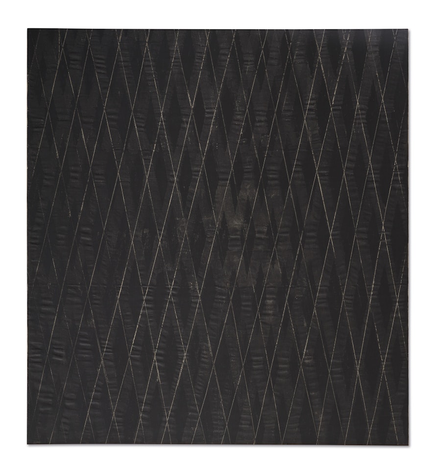 Grille collor noir I by Jean Degottex
